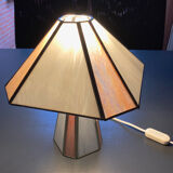 Lampe de table en pâte de verre opalescente et cloisonnée