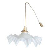 Suspension in frosted white opaline
