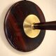 Art Deco table lamp "Mazda" – Faux wood & brass – 1930s
