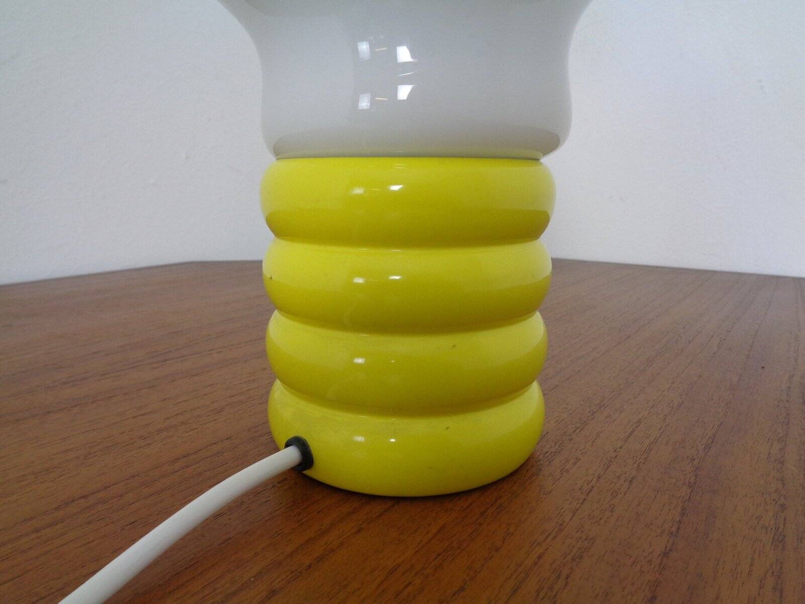 Yellow Opaline Glass Bulb Lamp by Ingo Maurer for M Design, 1960s