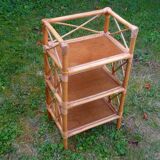 Small rattan shelf, 3 shelves, vintage