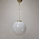 Italian Murano Glass Globe Chandelier with Brass Accents, 1970s