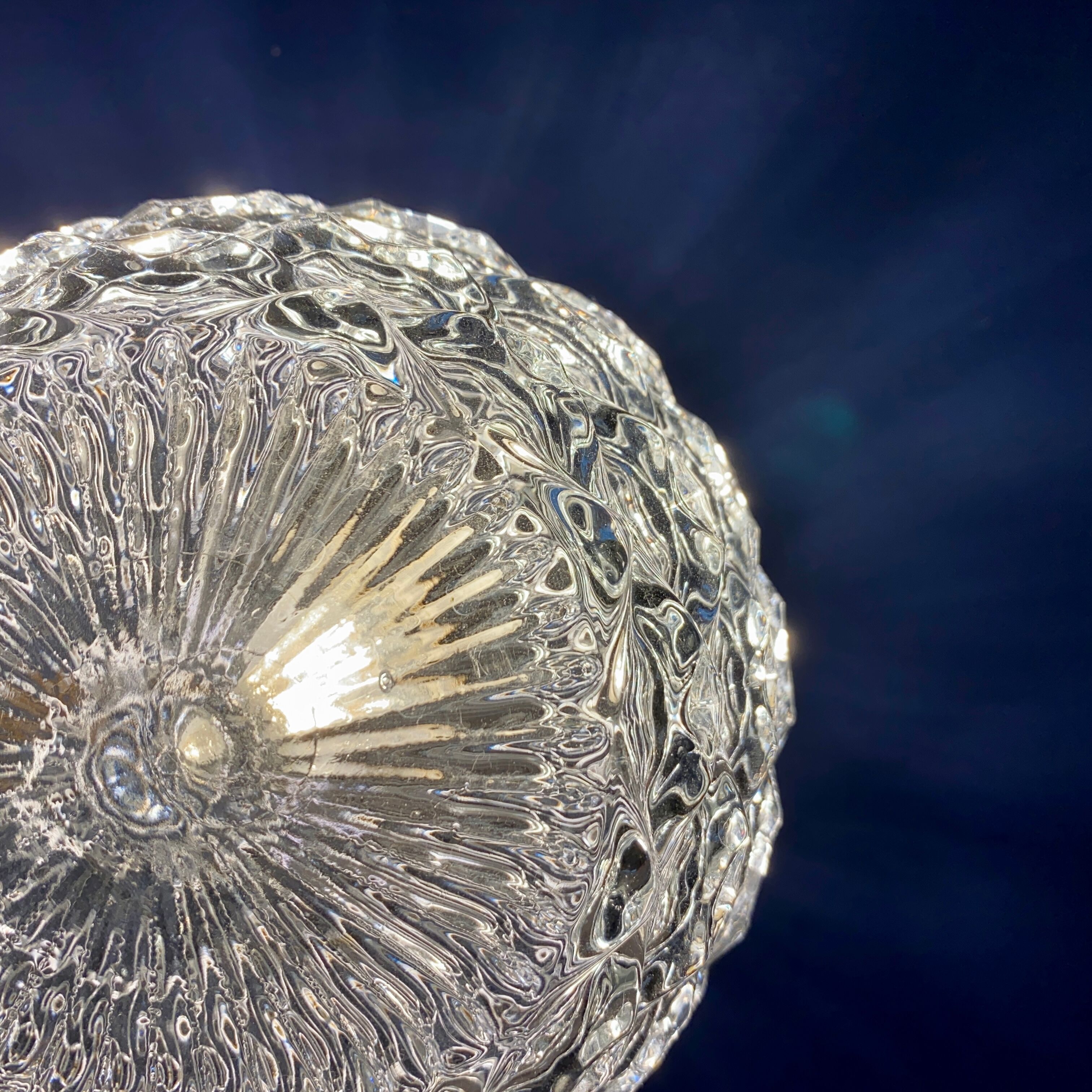 Pair of vintage wall lamps in molded glass and thermoplastic