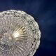 Pair of vintage wall lamps in molded glass and thermoplastic