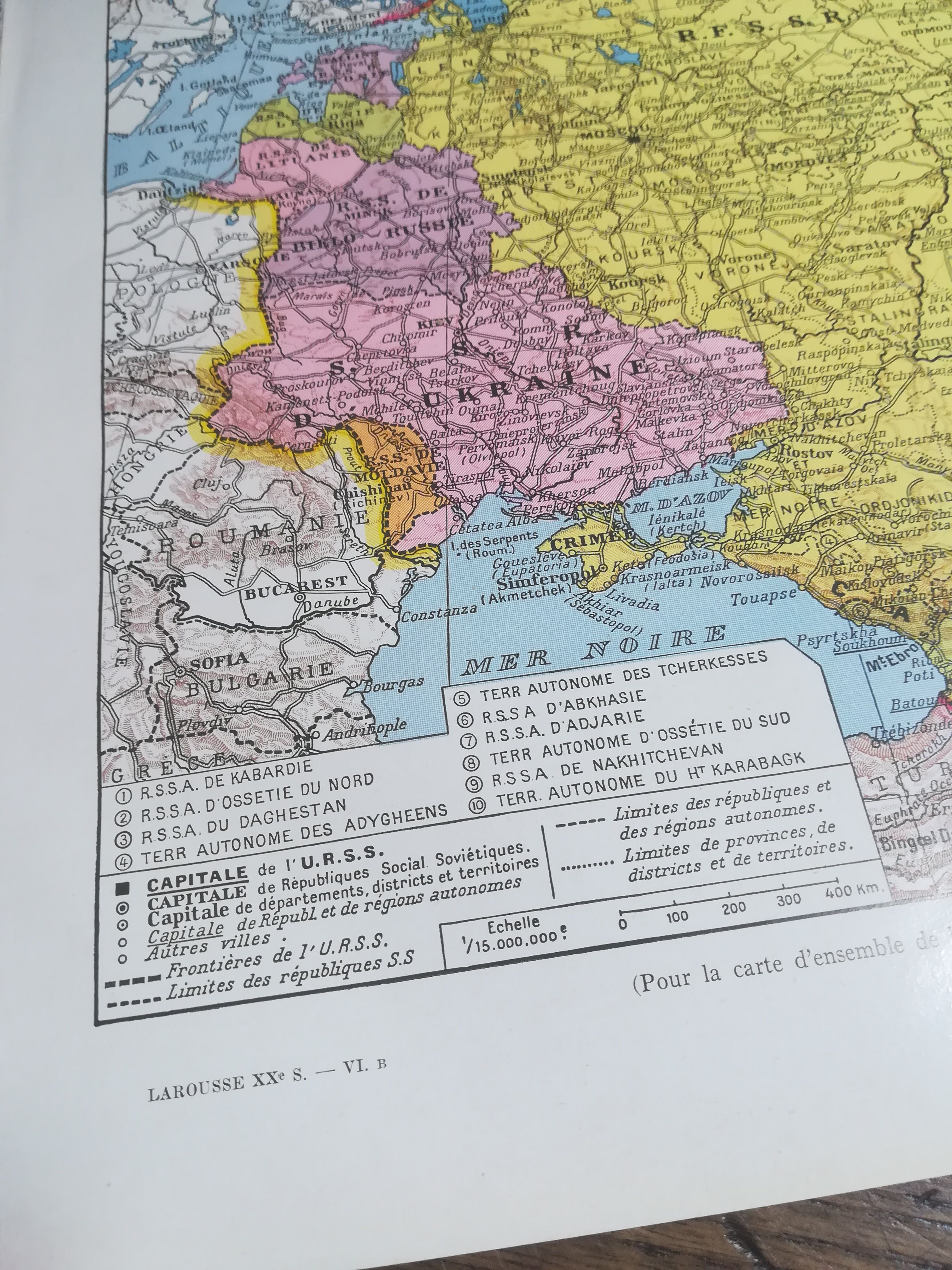 Old map of the USSR from 1928