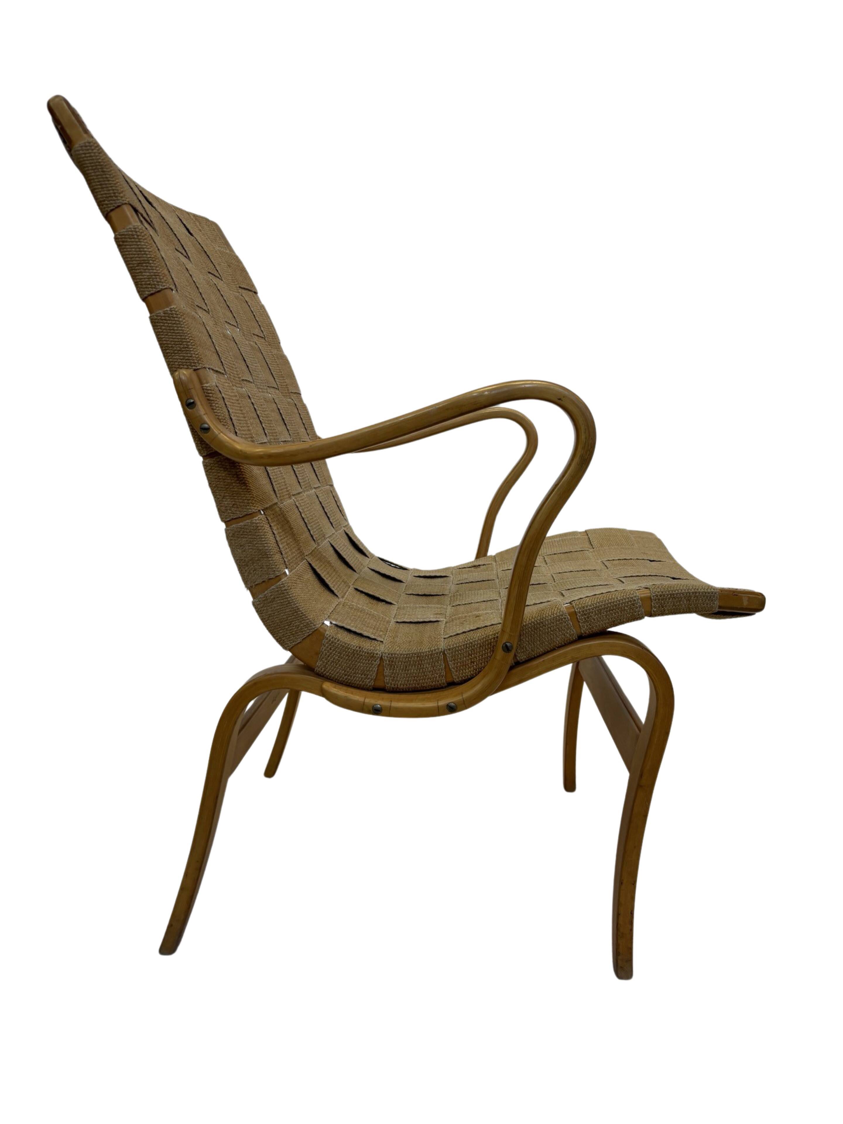 Paire de fauteuils originaux Mid Century modèle "Eva" par Bruno Mathsson 1971 Suède