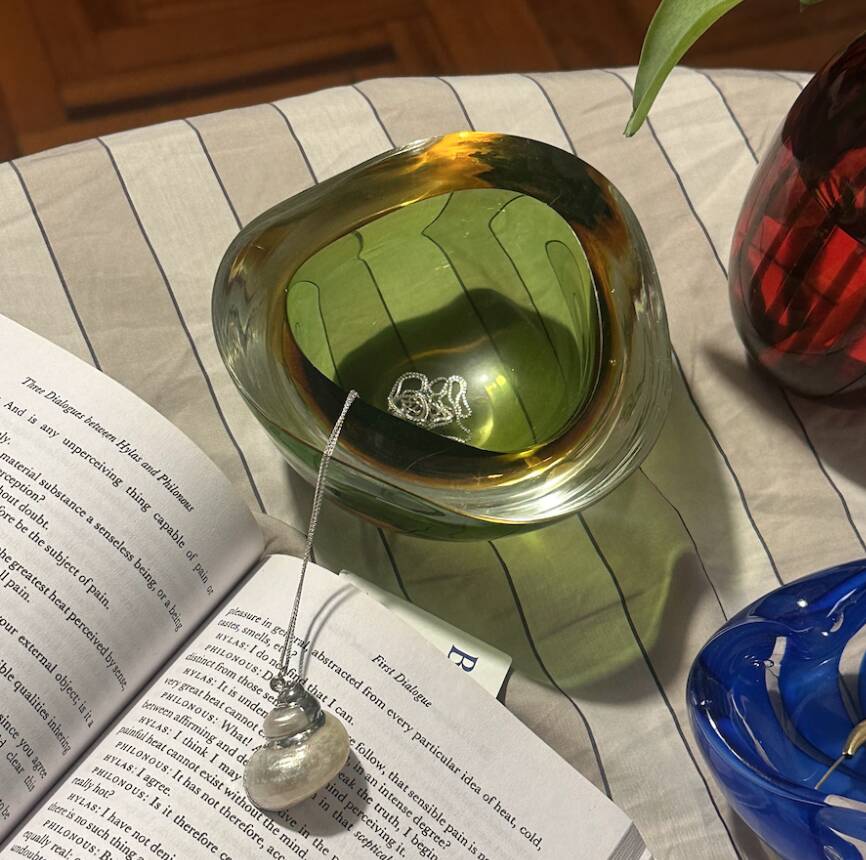 Murano Sommerso green & brown art glass