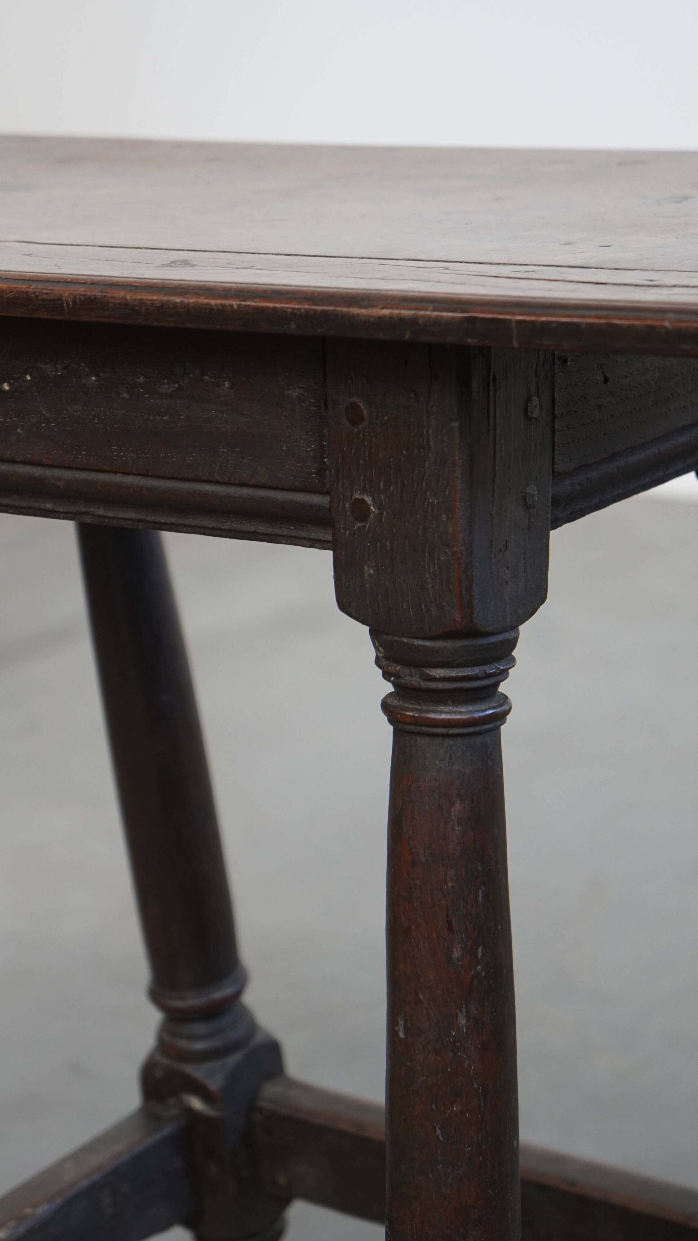 Large Antique English Side Table / Stool