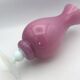 Vase vintage en opaline rose sur pied blanc 36,8 cm