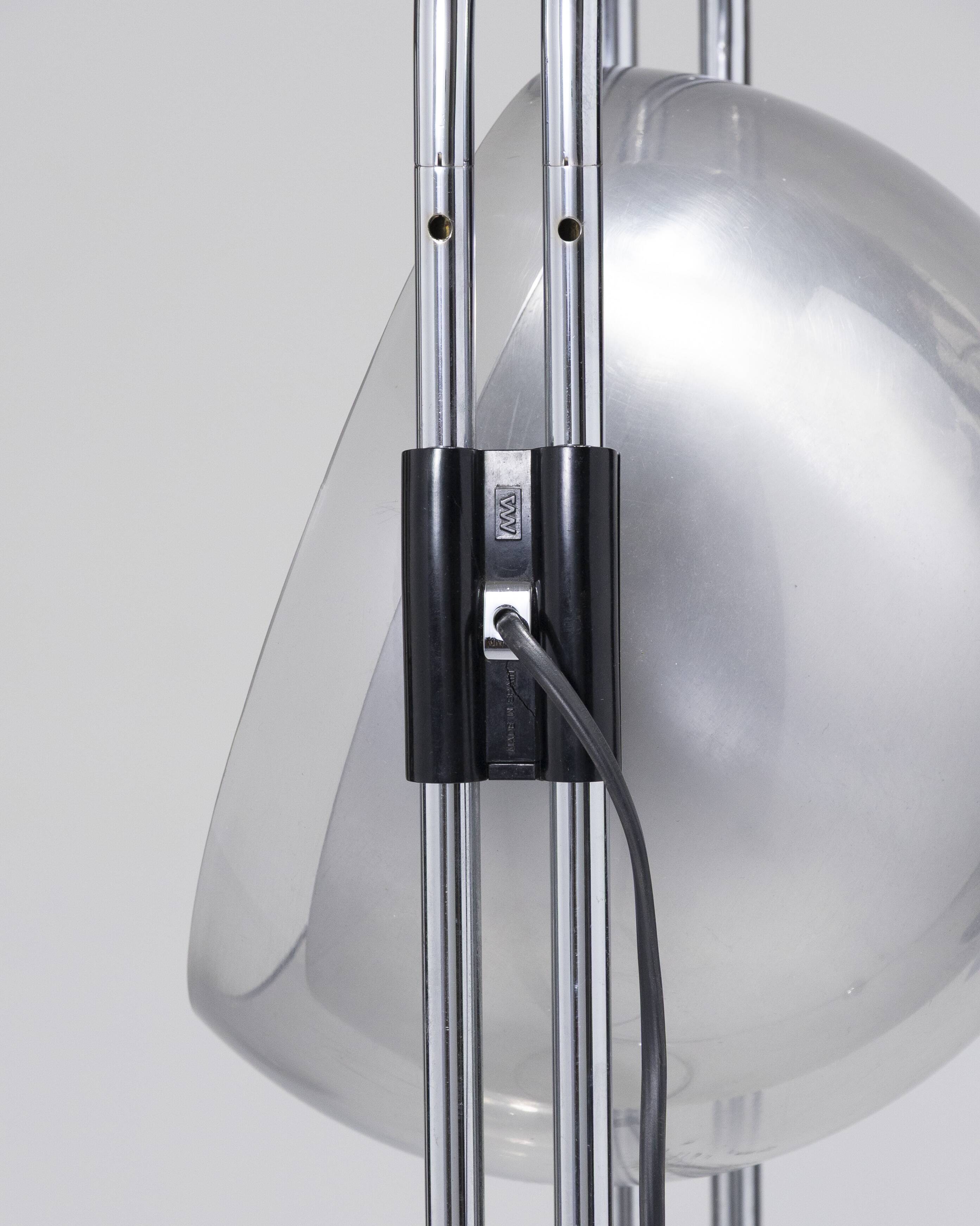 Space Age floor lamp, Andre Ricard, Metalarte, 1970s