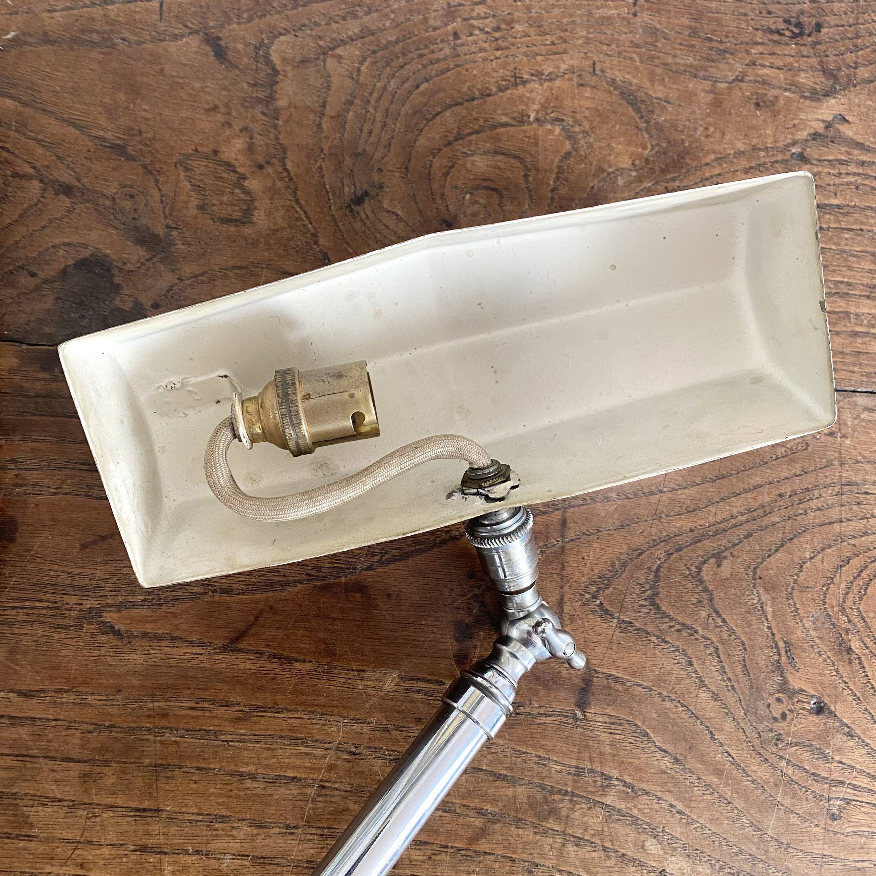 Art Deco industrial style chrome desk lamp – workshop lamp