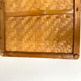 Vintage bamboo and rattan tray