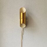 Hollywood Regency-style metal wall lamp 70s