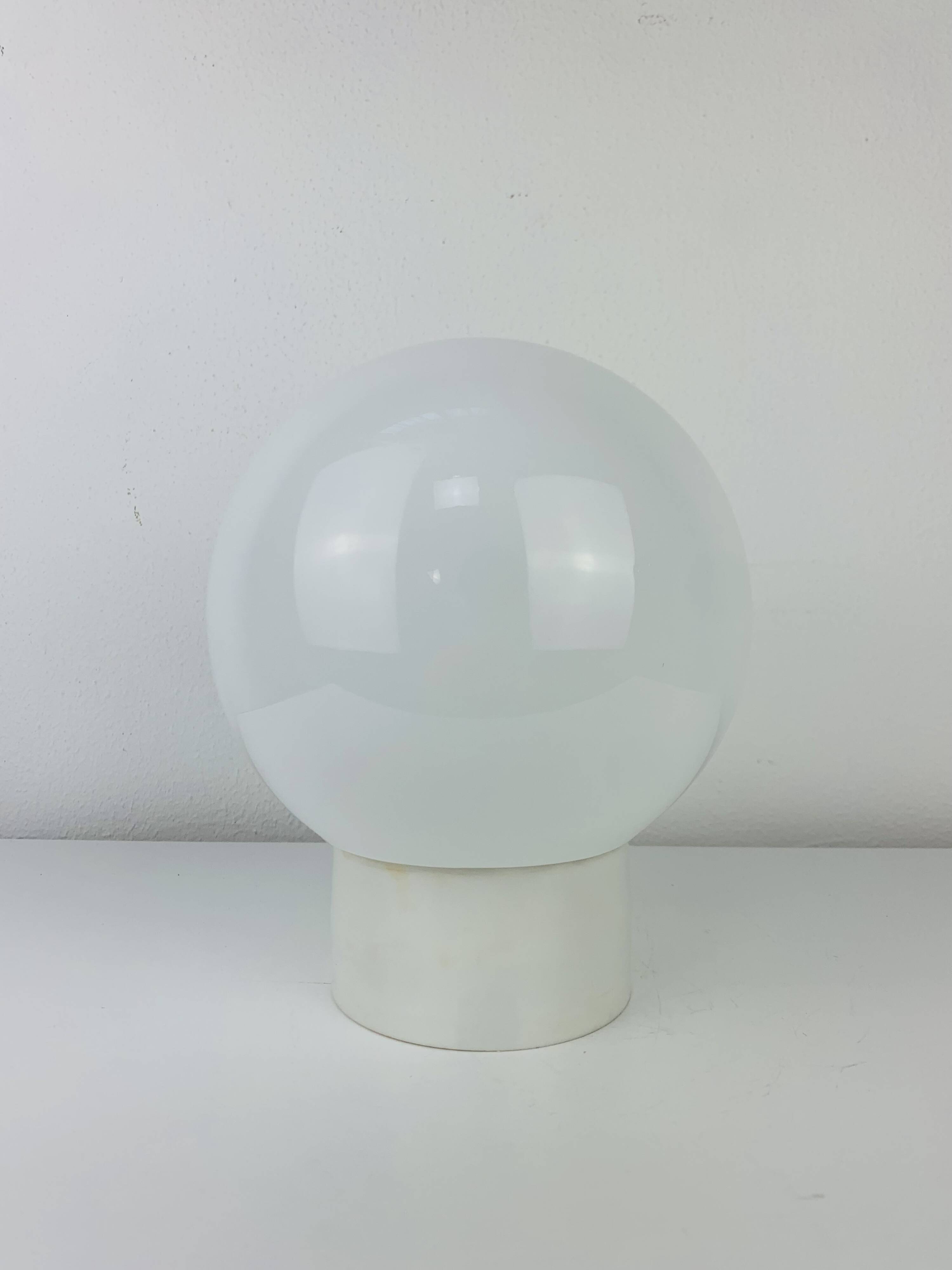 Vintage 50s opaline ball wall lamp