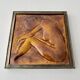 Vintage Ceramic Relief Tile Framed Female Figure