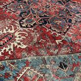 Ancient Heriz Carpet – Cobalt Blue & Indigo – 330 x 218 cm