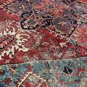 Ancient Heriz Carpet – Cobalt Blue & Indigo – 330 x 218 cm