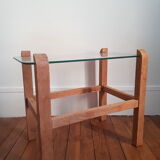 Wood and glass coffee table