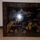 Japanese coffee table black and gold lacquer 1900