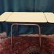 Yellow formica table + stool