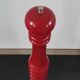 Giant vintage red lacquered wooden pepper mill