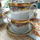 Cups and sugar bowl porcelain Limoges