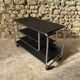 Occasional furniture / hi-fi furniture on chrome metal wheels – Habitat