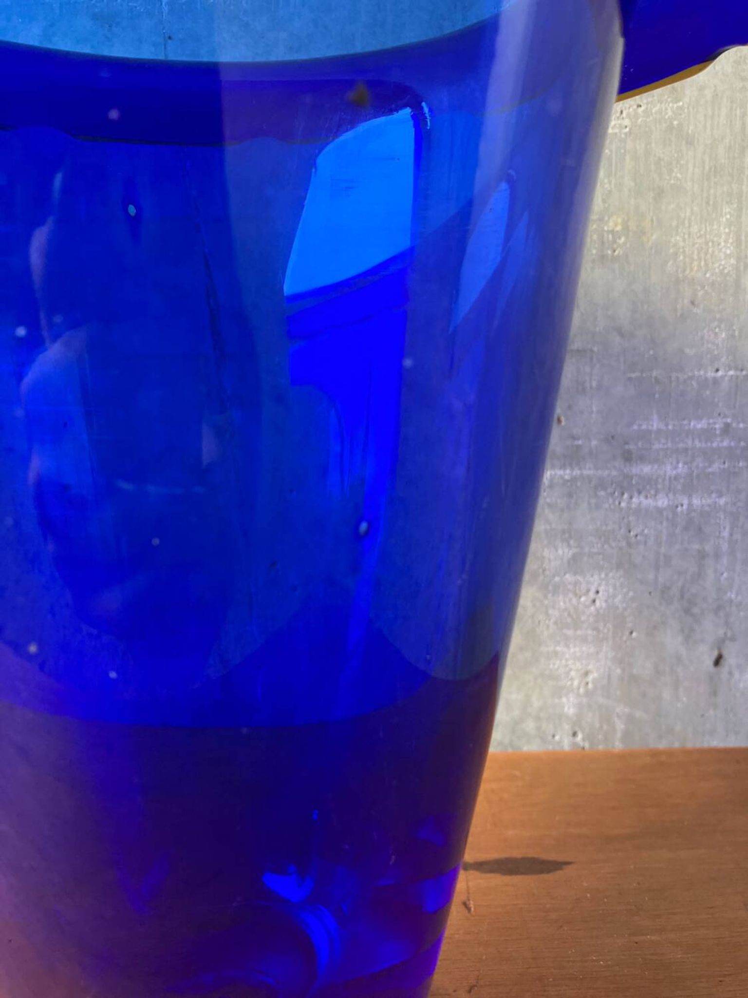 Large blue Murano glass vase 1960s
