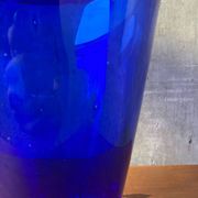 Large blue Murano glass vase 1960s