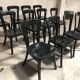 Series 12 black bistro chairs of the 70s