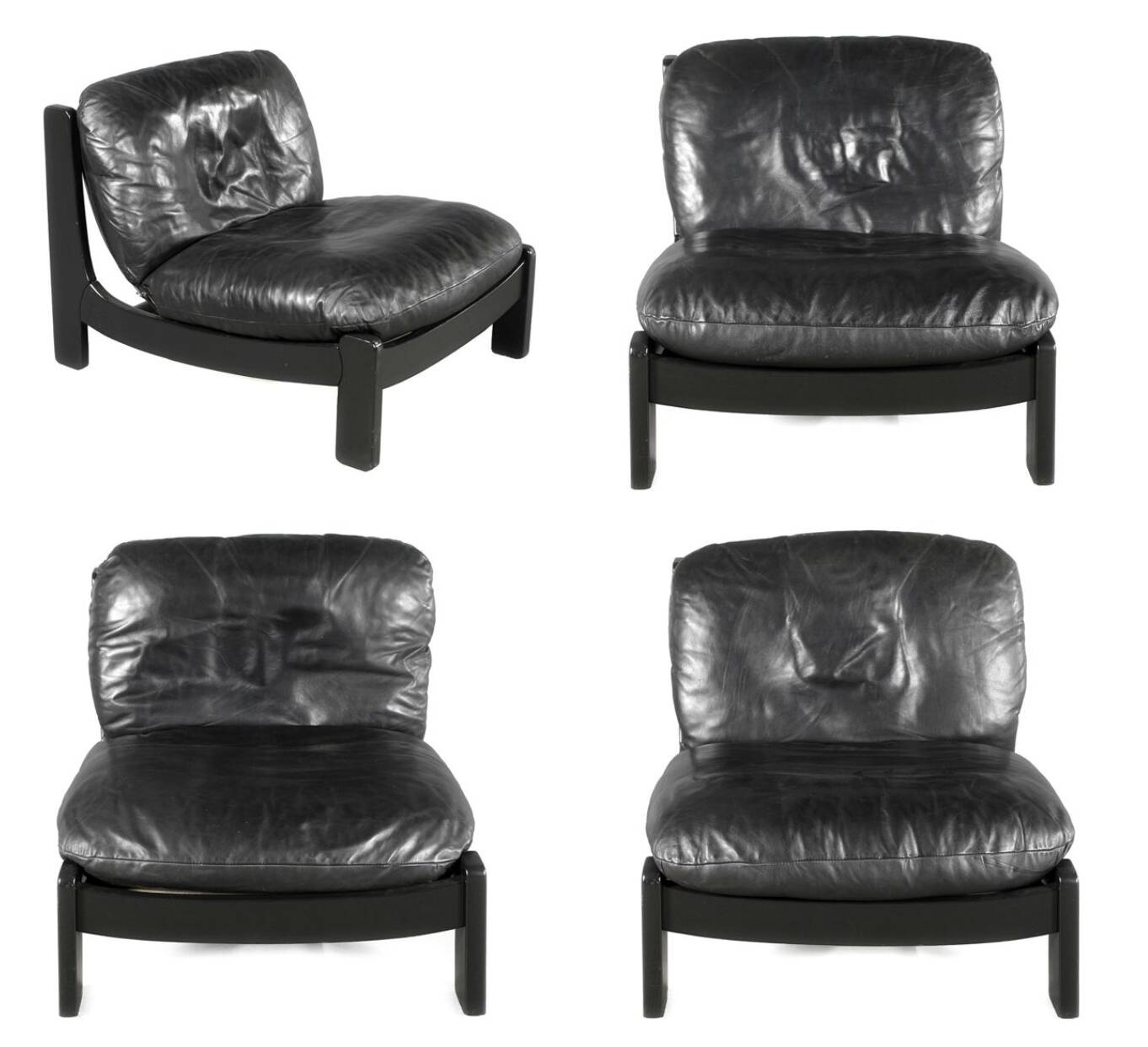 Suite de 4 Lounge chairs de Carl Straube pour Walter Knoll