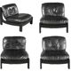 Suite de 4 Lounge chairs de Carl Straube pour Walter Knoll