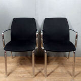 Pair of armchairs Design style Moderniste circa 1970-1980