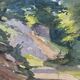 Watercolor Painting "Path in the forest" Besançon chemin de Mazagran signed 1915