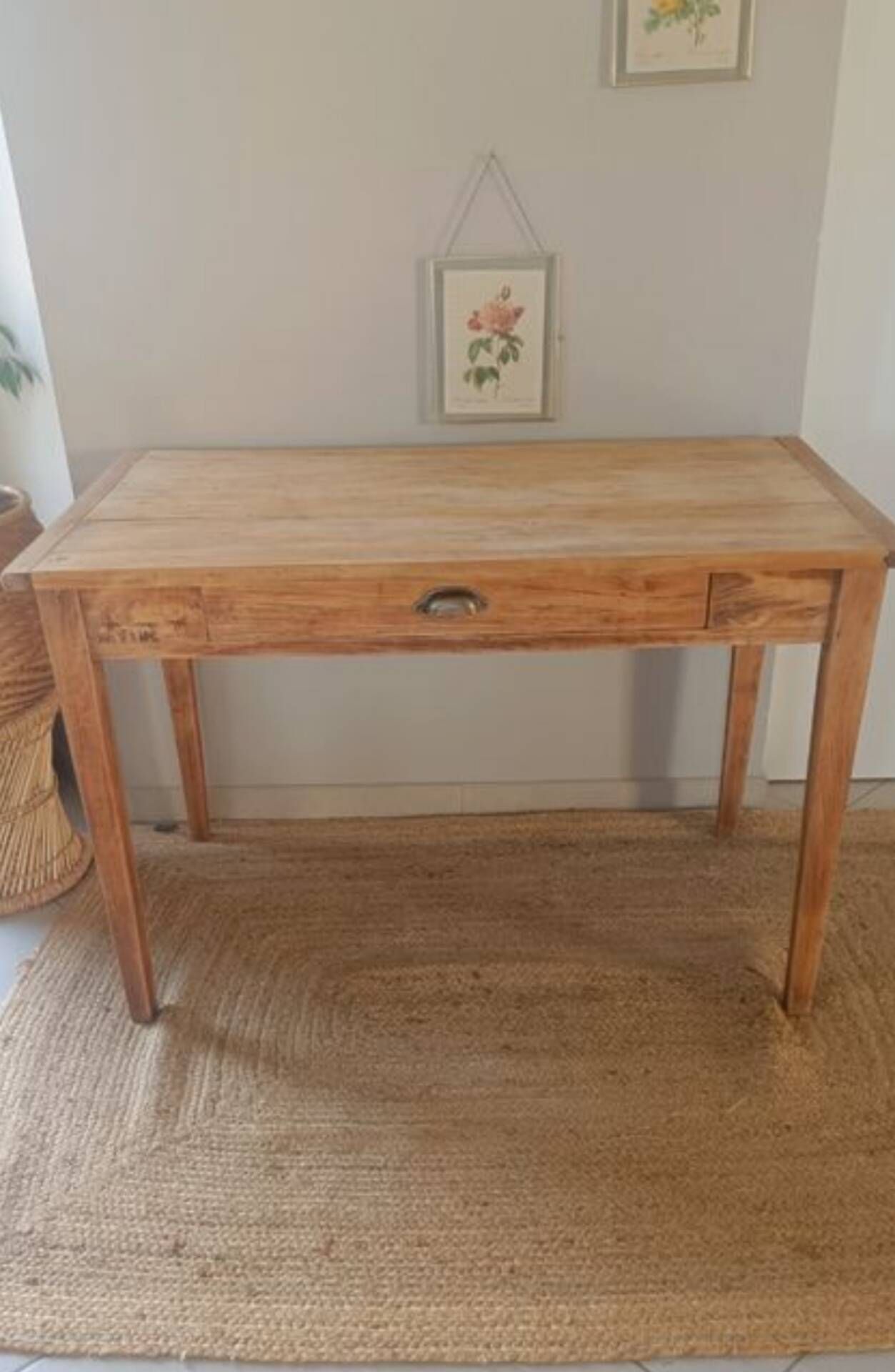 Old wooden table with drawer – Vintage desk
