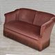 1960s, Danish 2-seater sofa, original pink furniture velour.