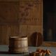 Decorative planter / wooden storage vase Scandinavian, Wabi Sabi, 1950s