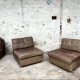 Modular leather sofa, vintage design 1970