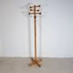 Vintage Postmodern Solid Beechwood Coat Stand – 1970s / 1980s