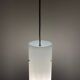 White glass cylindrical pendant by Glashütte Limburg, 1970.