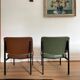 Pair of vintage leatherette armchairs