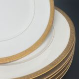 Limoges porcelain flat plates and gilding
