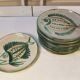 Series of 10 flat plates robert picault - 60s - fish series