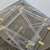 Vintage plexiglass serving tray or side table