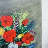 Tableau bouquet de fleurs peinture