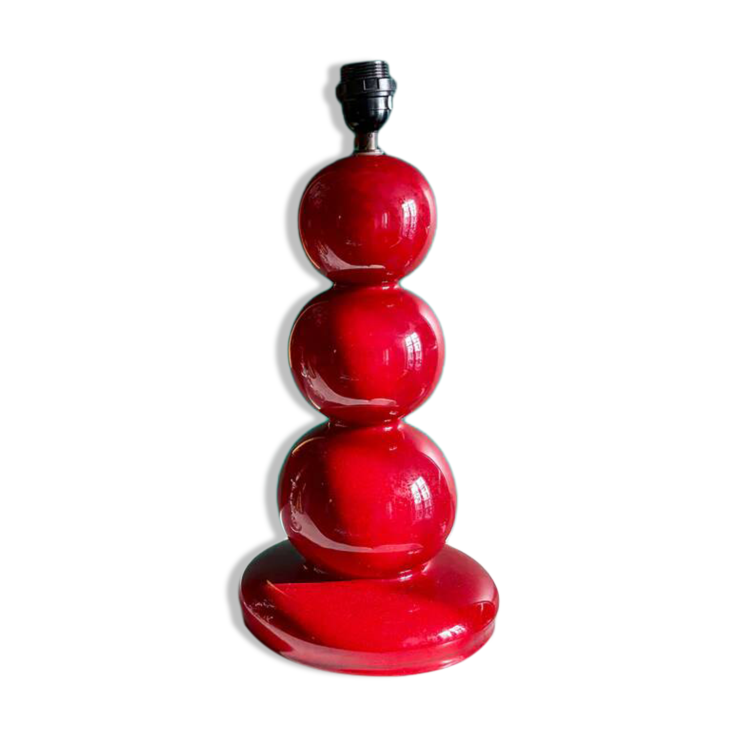 Red ceramic lamp base