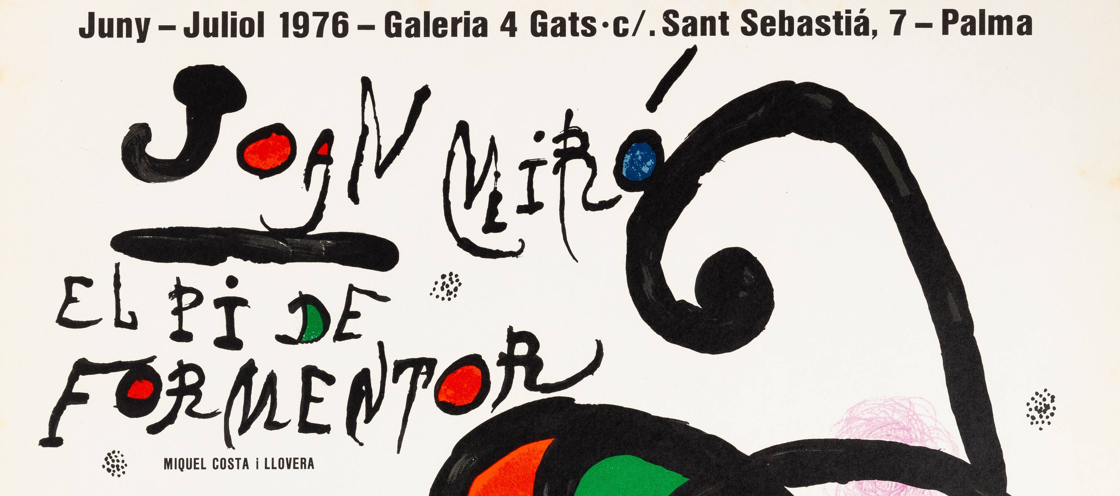 Joan Miro: The Flight of the Dancer, original signed lithographic poster.