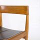 Lot de 6 chaises de salle à manger - Modèle PJ 3-2 - Teck et cuir noir - Grete Jalk - P. Jeppesen - Années 1960