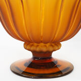 Art Deco Amber Glass Centerpiece Bowl-Circa 1930s
