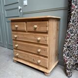 Renovated English pine chest of drawers